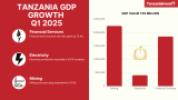 Tanzania’s GDP Grew 5.4% in Q1 2025 with Electricity Growing 19%, Mining 16.6%, and Financial (…)